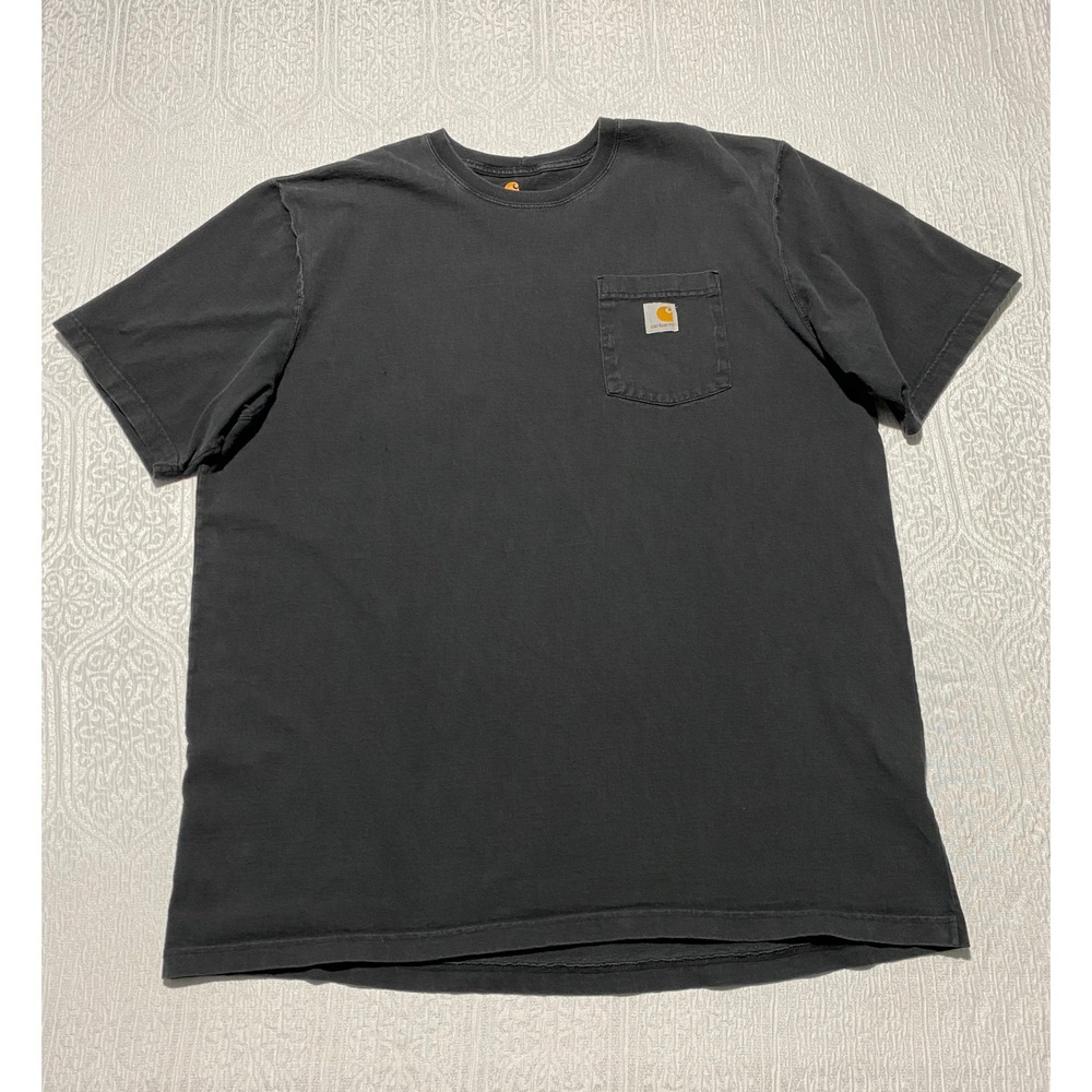 Carhartt K87 Black Pocket T-Shirt Mens XL Tall Original Fit Cotton Work Tee BLK